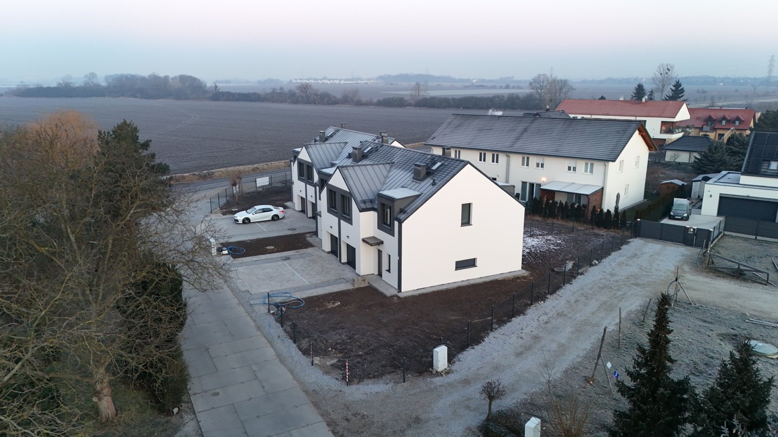 Biestrzyków z lotu ptaka – obie działki